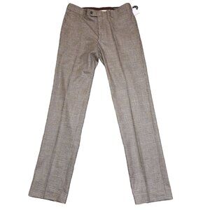 NEW Bar III Check Print Suit Separate Slim Fit Suit Pants  Burgundy/Black, 30x32